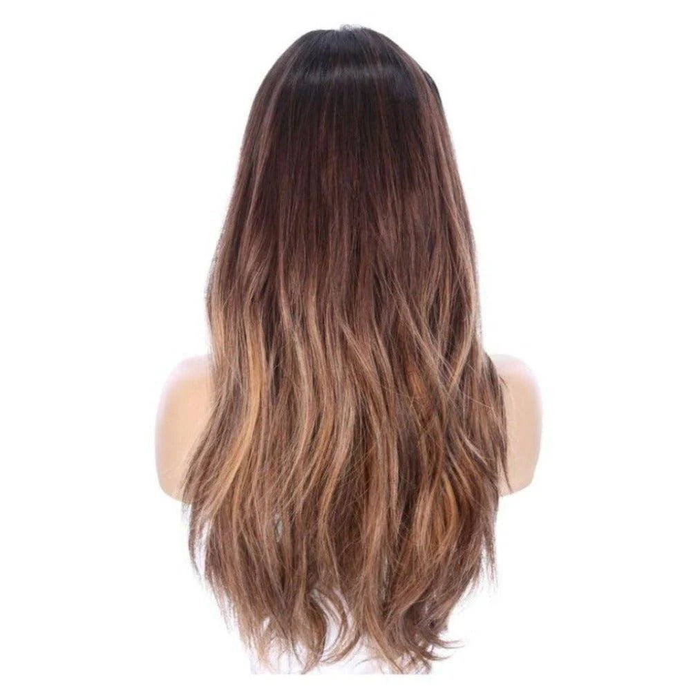 24" Gisele Silk Top Wig Dark Brown Balayage