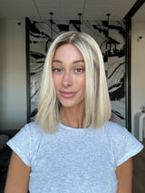 14" Princess Silk Top Wig Beige Blonde w/ Face Framing