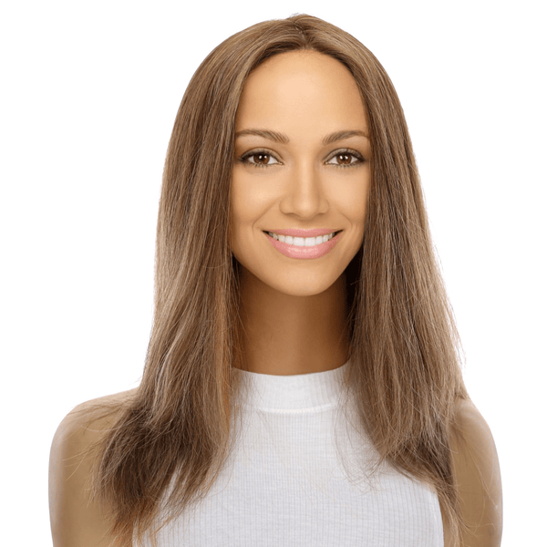 16" Ponytail Silk Part Wig Light Brown Babylight