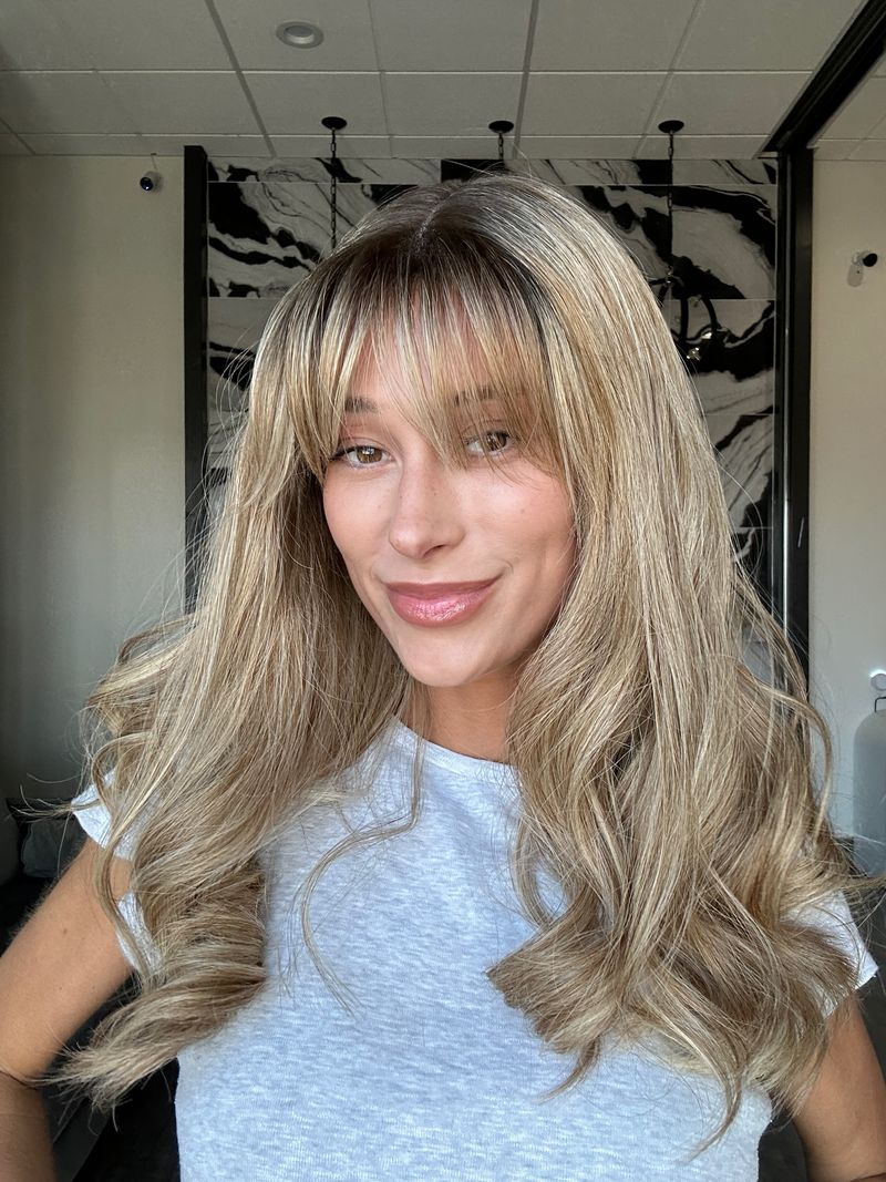 20" Divine Lace Top Wig Ashy Blonde w/ Highlights & Bangs
