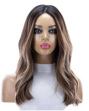 22" Reese Silk Top Wig Light Brown Babylight w/ Rooting
