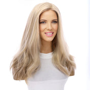 19" Nicole Silk Top Wig Platinum Blonde w/ No Rooting