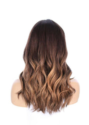 19" Nicole Silk Top Wig Dark Brown Balayage