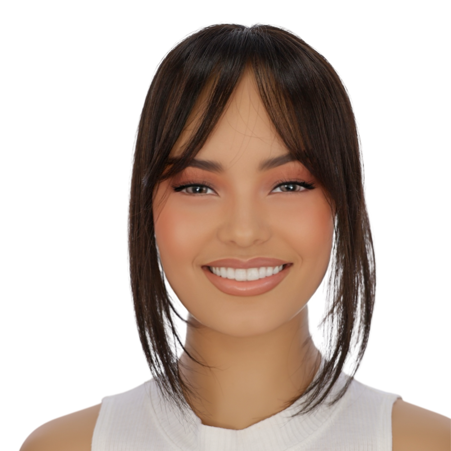 9" Fringe Topper Soft Black