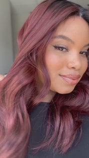 Grace Silk Top Wig Merlot Red w/ Full Rooting
