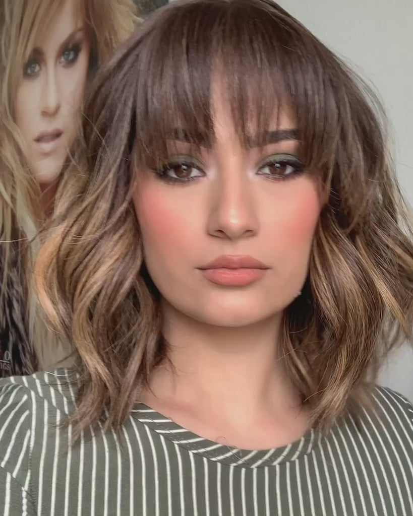 Grace Silk Top Wig Medium Brown Balayage w/ Partial Rooting