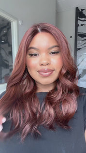 Grace Silk Top Wig Chili Red w/ Partial Rooting