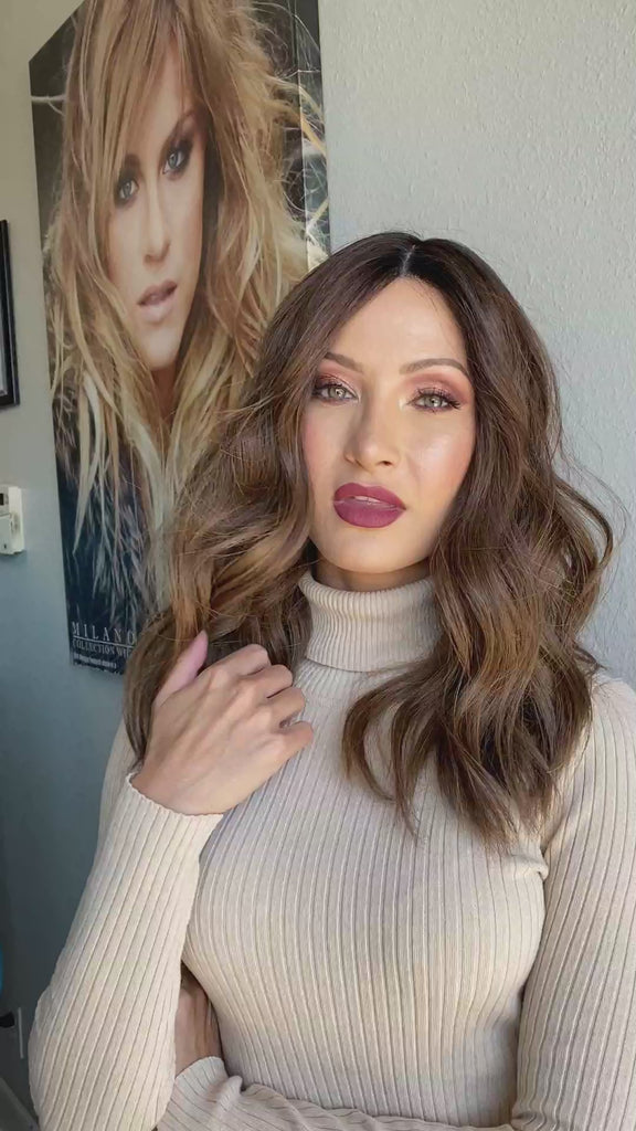 Grace Silk Top Wig Medium Brown Babylight w/ Full Rooting