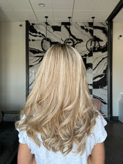 20" Divine Lace Top Wig Ashy Blonde w/ Highlights & Bangs
