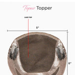 14" Topaz Lace Top Topper Dark Brown w/ Highlights