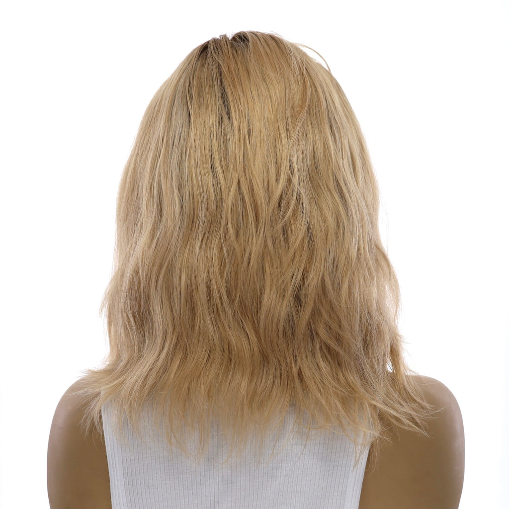 13" Victoria Silk Top Wig Golden Blonde Wavy