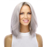 13" Victoria Silk Top Wig Silver Smoke