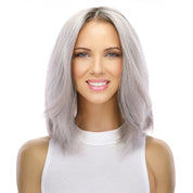 13" Victoria Silk Top Wig Silver Smoke