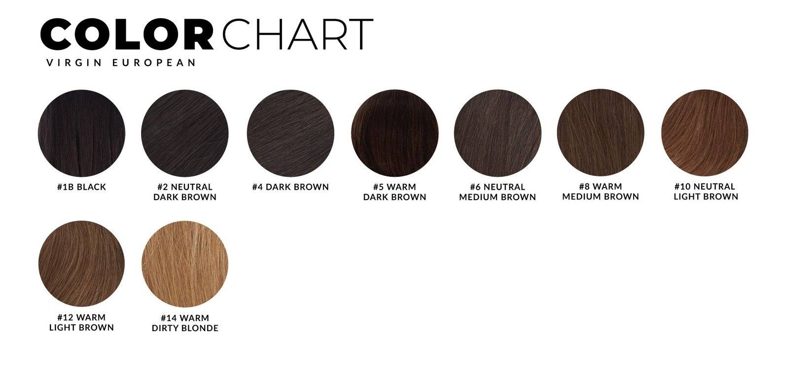 Hair Color Code Name Hair Color Chart With Names