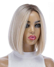 13" Victoria Silk Top Wig Platinum Blonde w/ Rooting