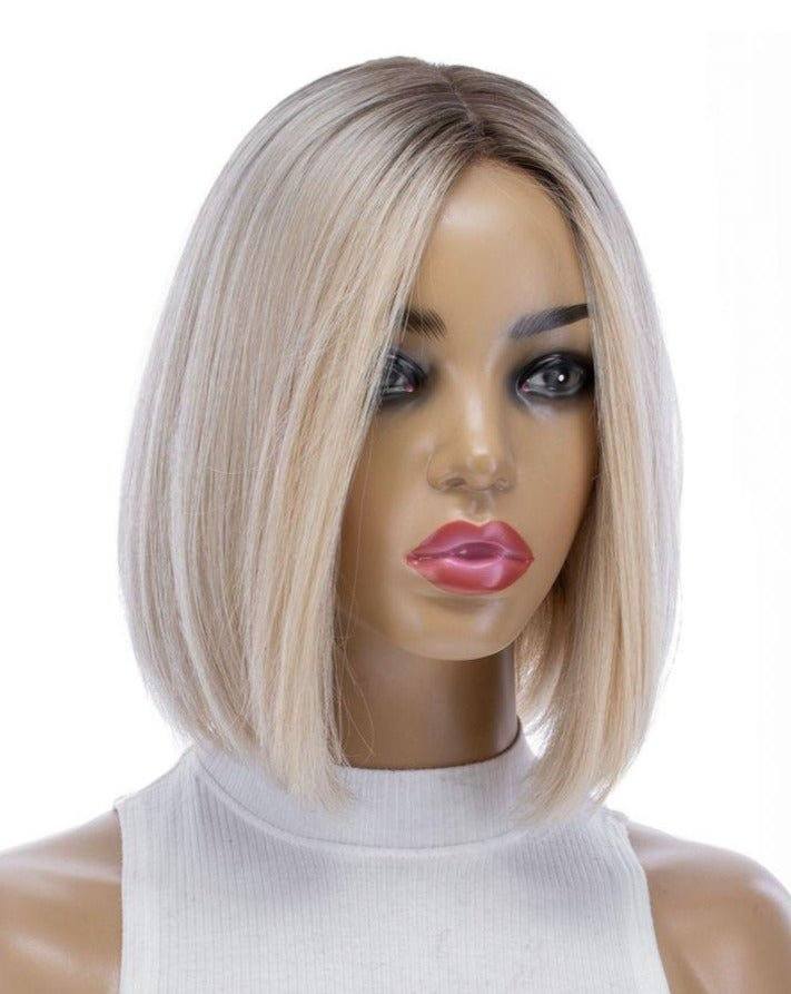 13" Victoria Silk Top Wig Platinum Blonde w/ Rooting