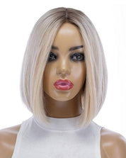 13" Victoria Silk Top Wig Platinum Blonde w/ Rooting