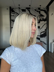 14" Princess Silk Top Wig Beige Blonde w/ Face Framing