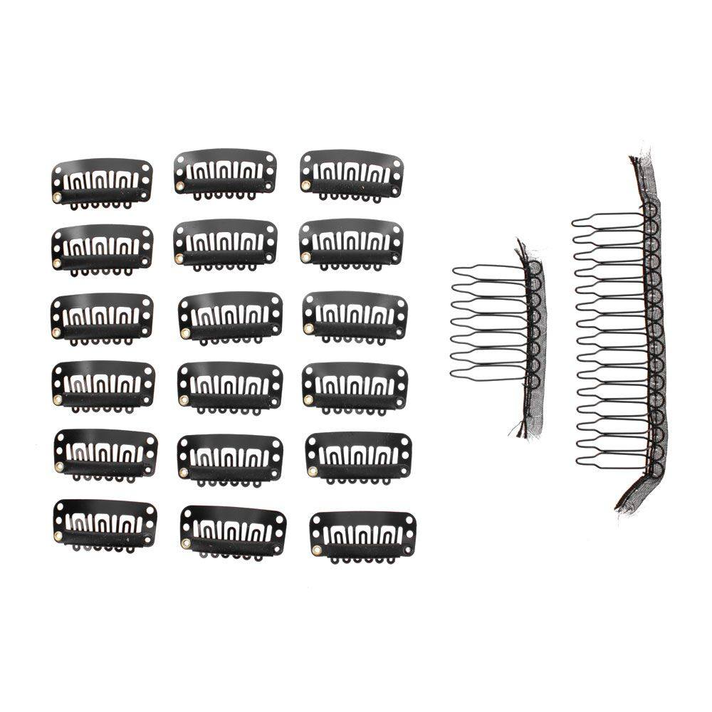 20 Piece Value Clips & Combs Bundle Black