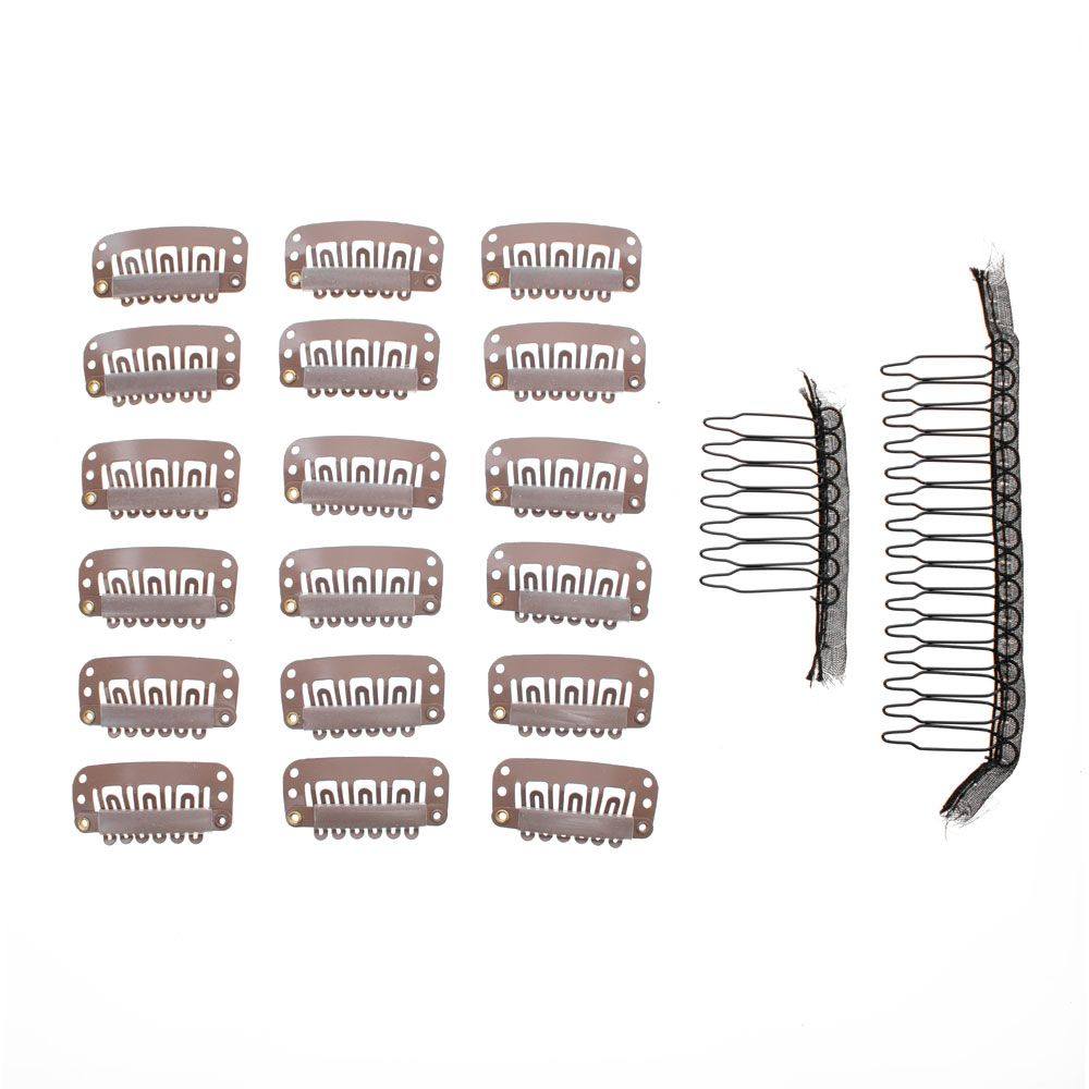 20 Piece Value Clips & Combs Bundle Tan