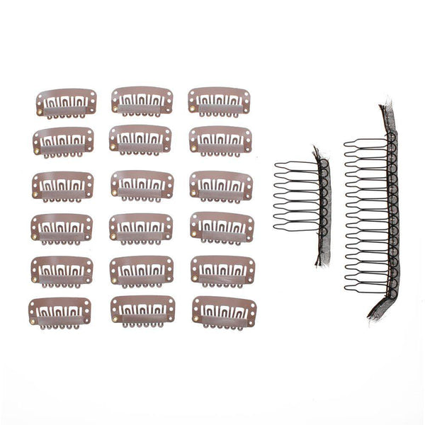 20 Piece Value Clips & Combs Bundle Tan