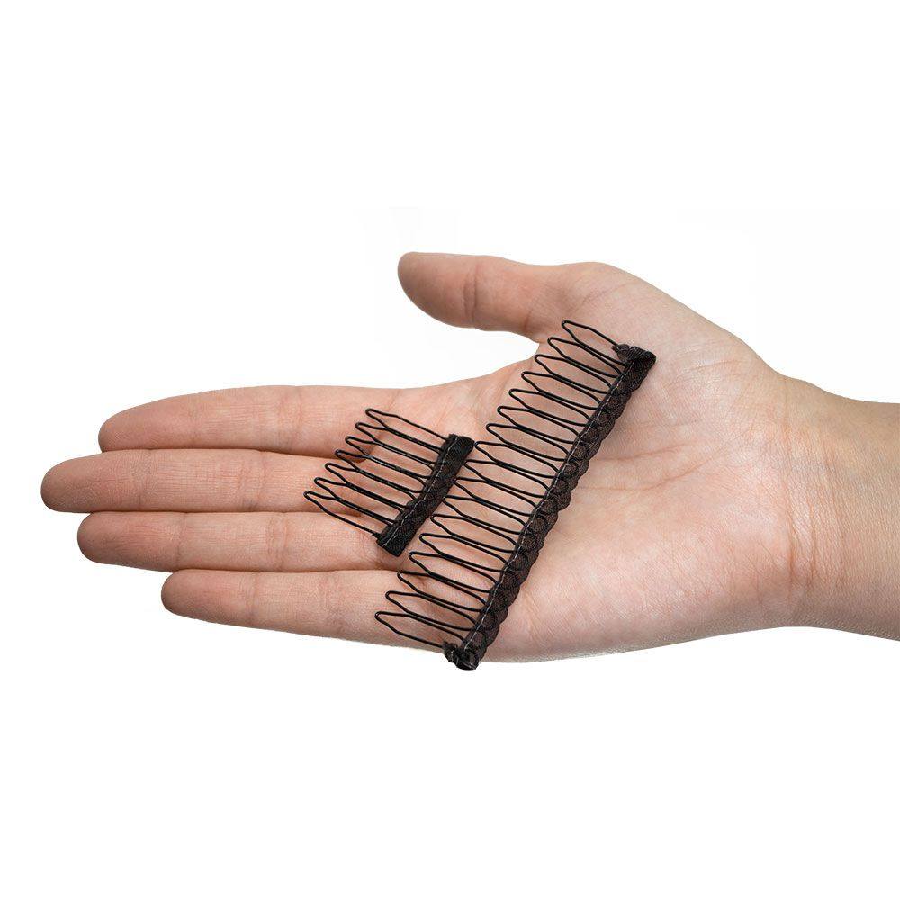 2 Piece Wig Wired Comb Black