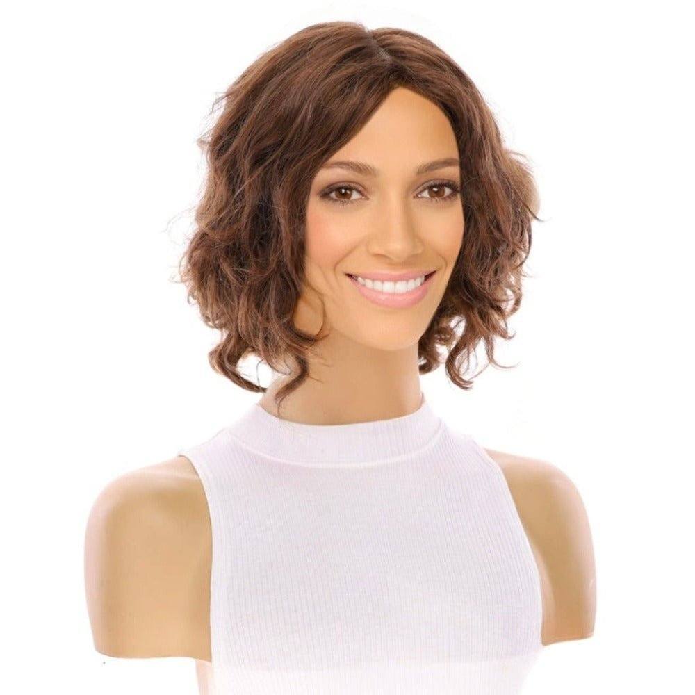 12" Luxe Pixie Silk Top Wig #6 Neutral Medium Brown Wavy