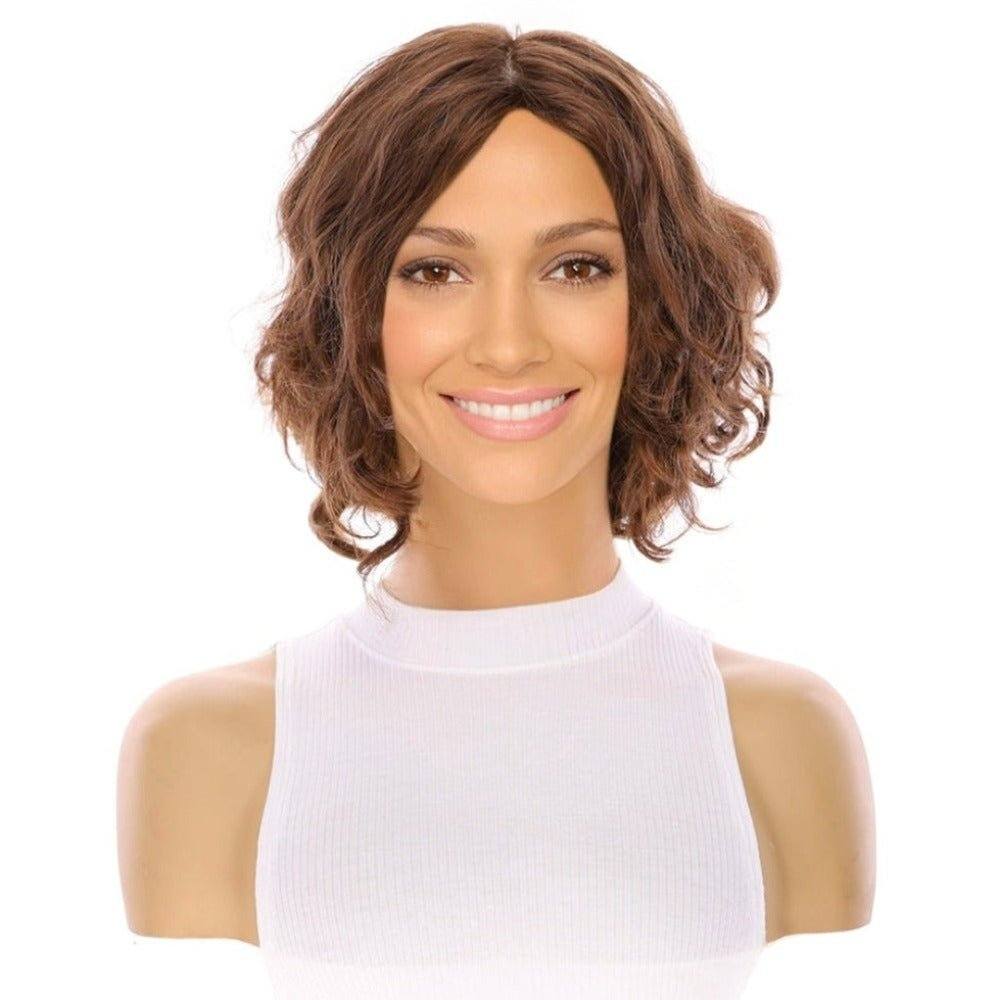 12" Luxe Pixie Silk Top Wig #6 Neutral Medium Brown Wavy