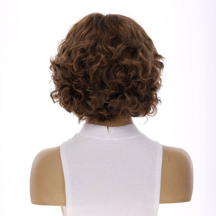 12" Luxe Pixie Silk Top Wig #10 Neutral Light Brown Wavy