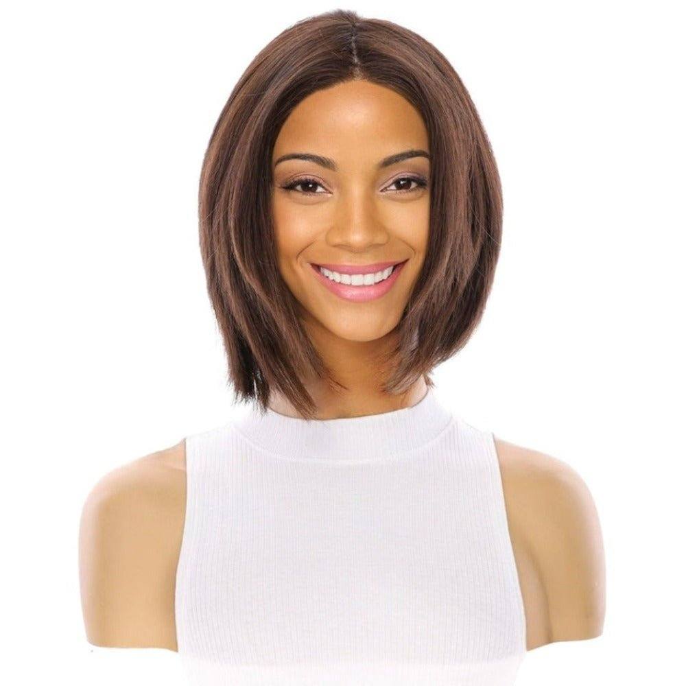 12" Luxe Pixie Silk Top Wig #5 Warm Dark Brown