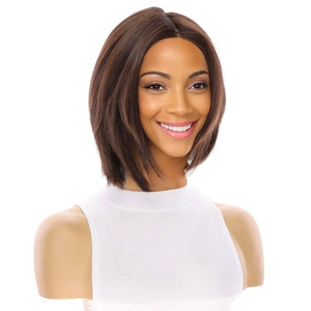 12" Luxe Pixie Silk Top Wig #5 Warm Dark Brown