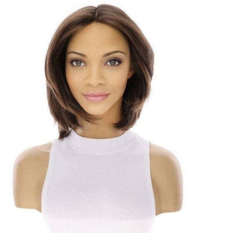 12" Luxe Pixie Silk Top Wig #6 Neutral Medium Brown