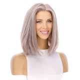 13" Victoria Silk Top Wig Champagne Grey