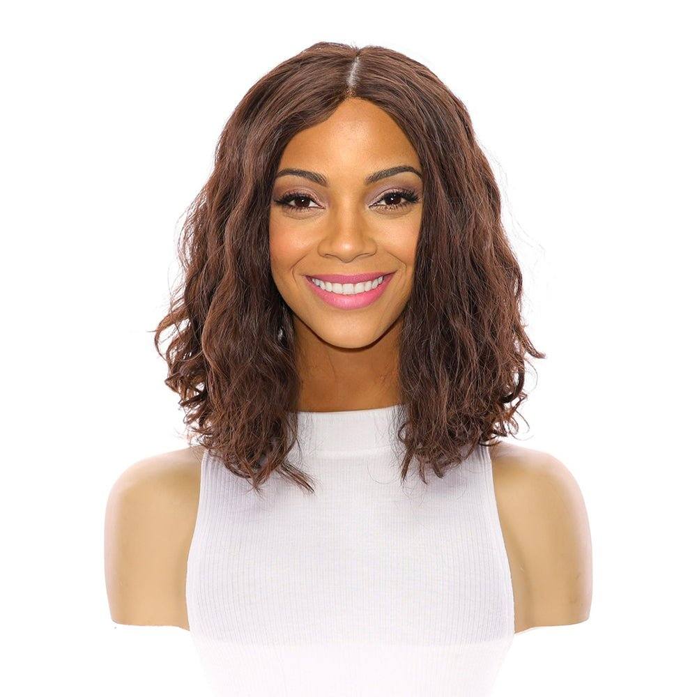 13" Luxe Bob Silk Top Wig #4 Dark Brown Wavy