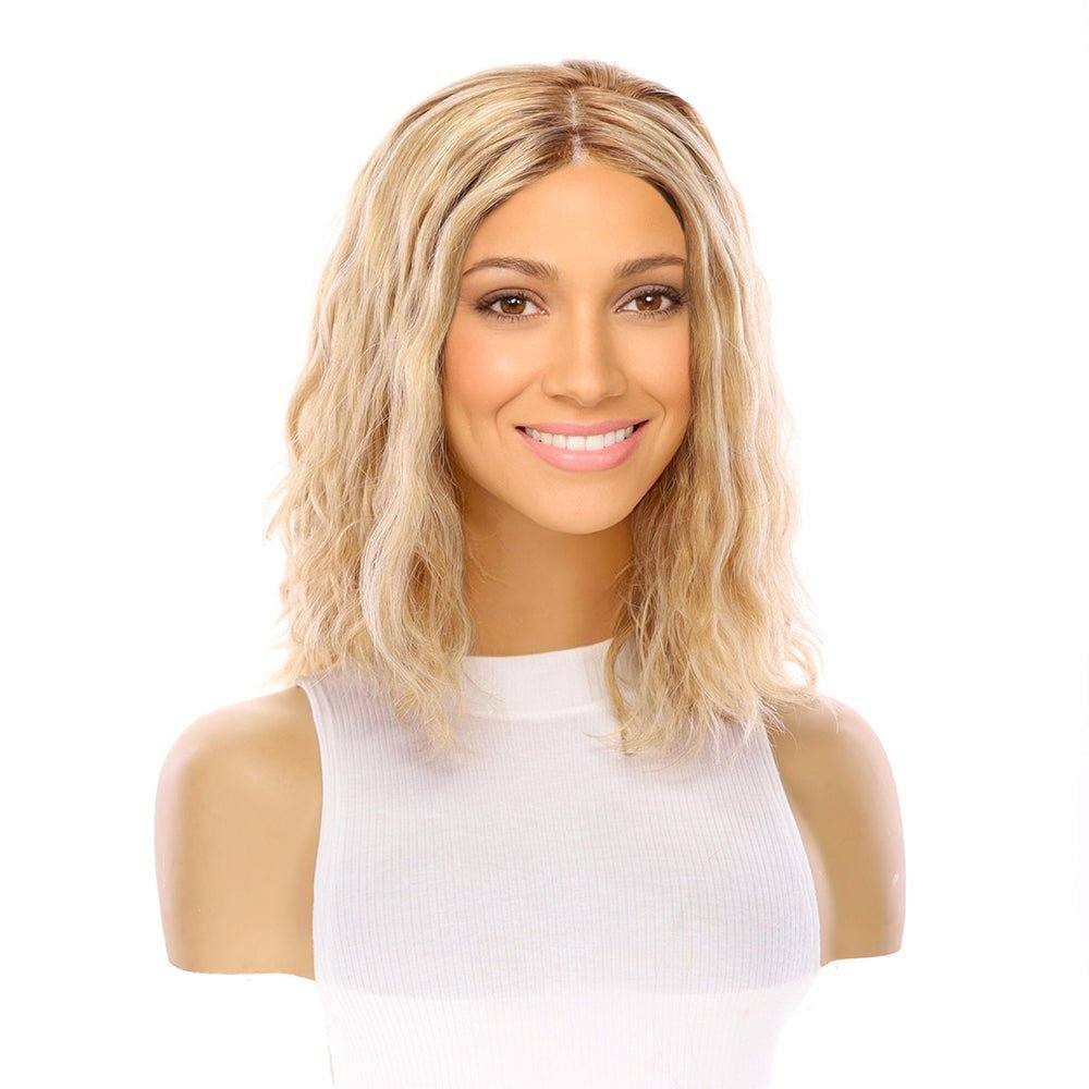 13" Victoria Silk Top Wig Ash Blonde Wavy