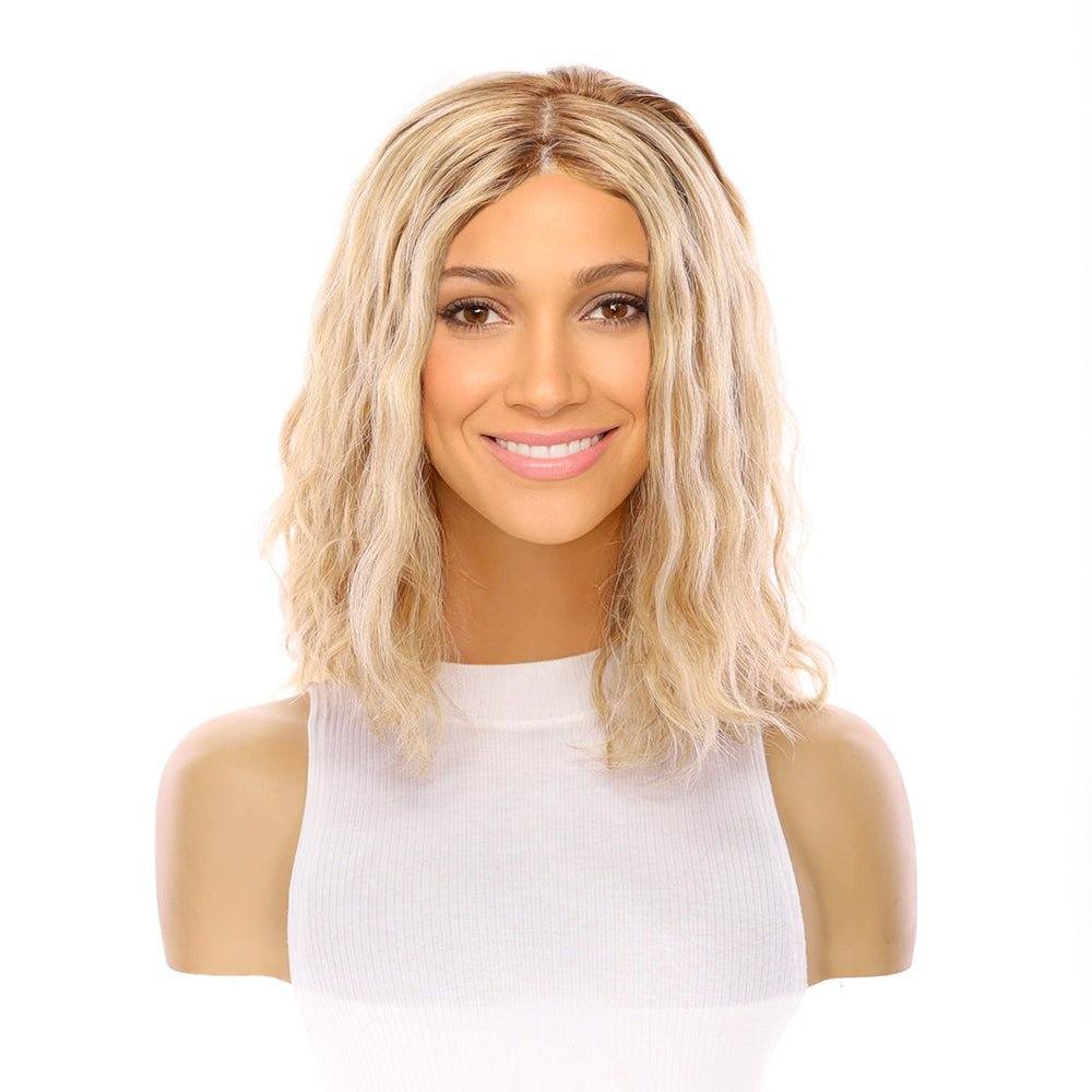 13" Victoria Silk Top Wig Ash Blonde Wavy