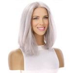 13" Victoria Silk Top Wig Snow Grey