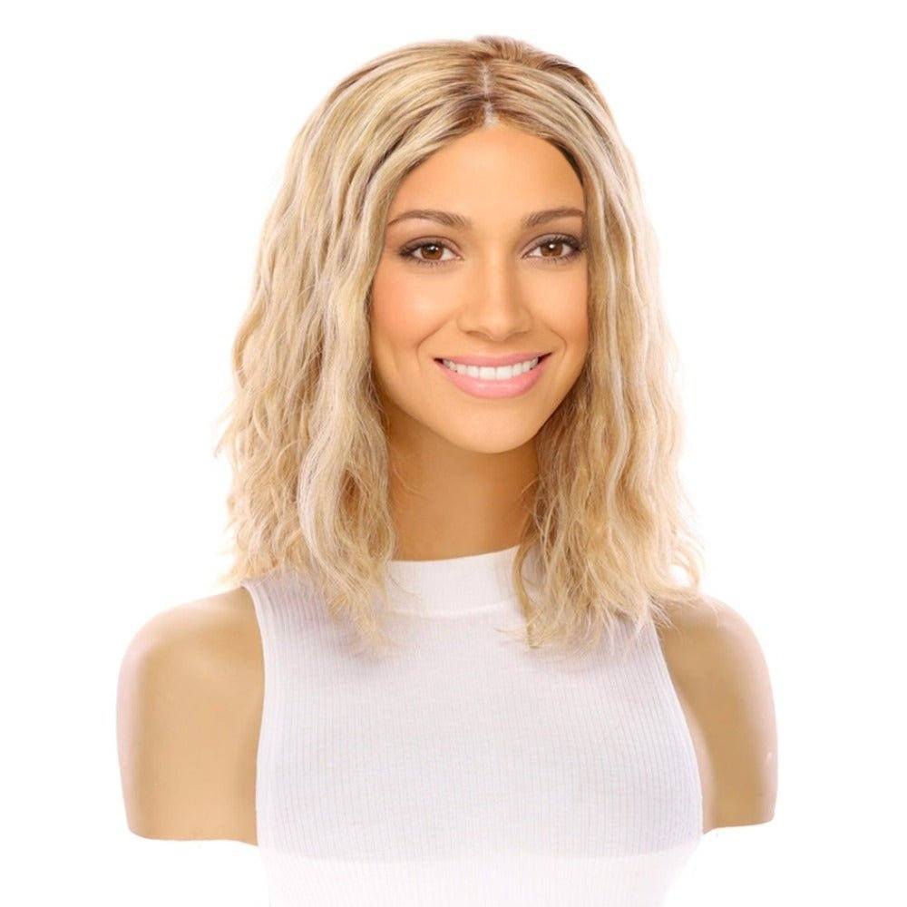 13" Victoria Silk Top Wig Medium Blonde Wavy