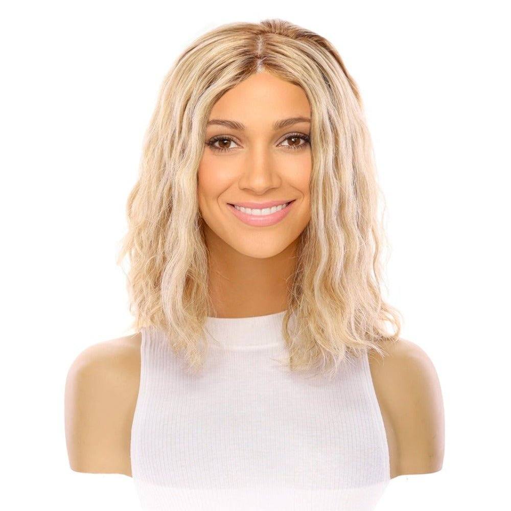13" Victoria Silk Top Wig Medium Blonde Wavy
