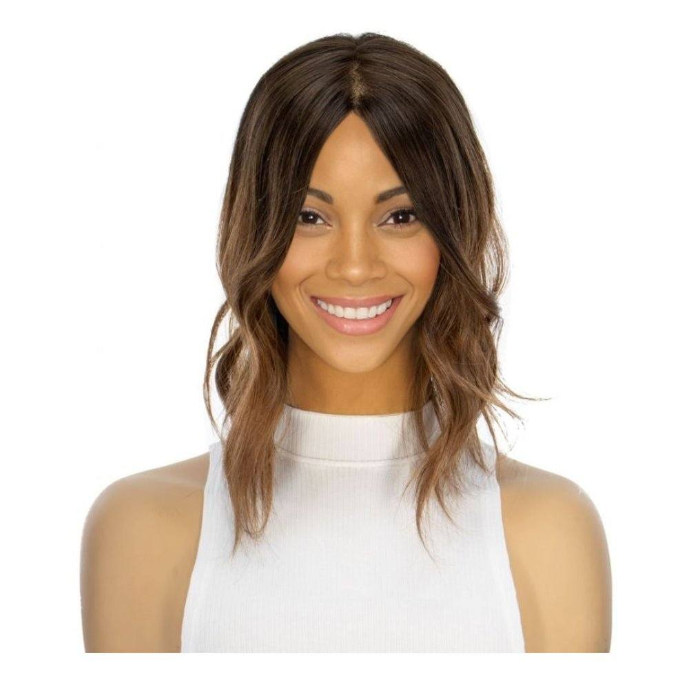 14" Topaz Lace Top Topper Dark Brown Ombre