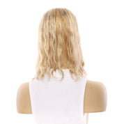 14" Emerald Silk Top Topper Ash Blonde Wavy