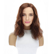14" Emerald Silk Top Topper Auburn Wavy