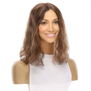 14" Topaz Lace Top Topper Medium Brown Babylight Wavy