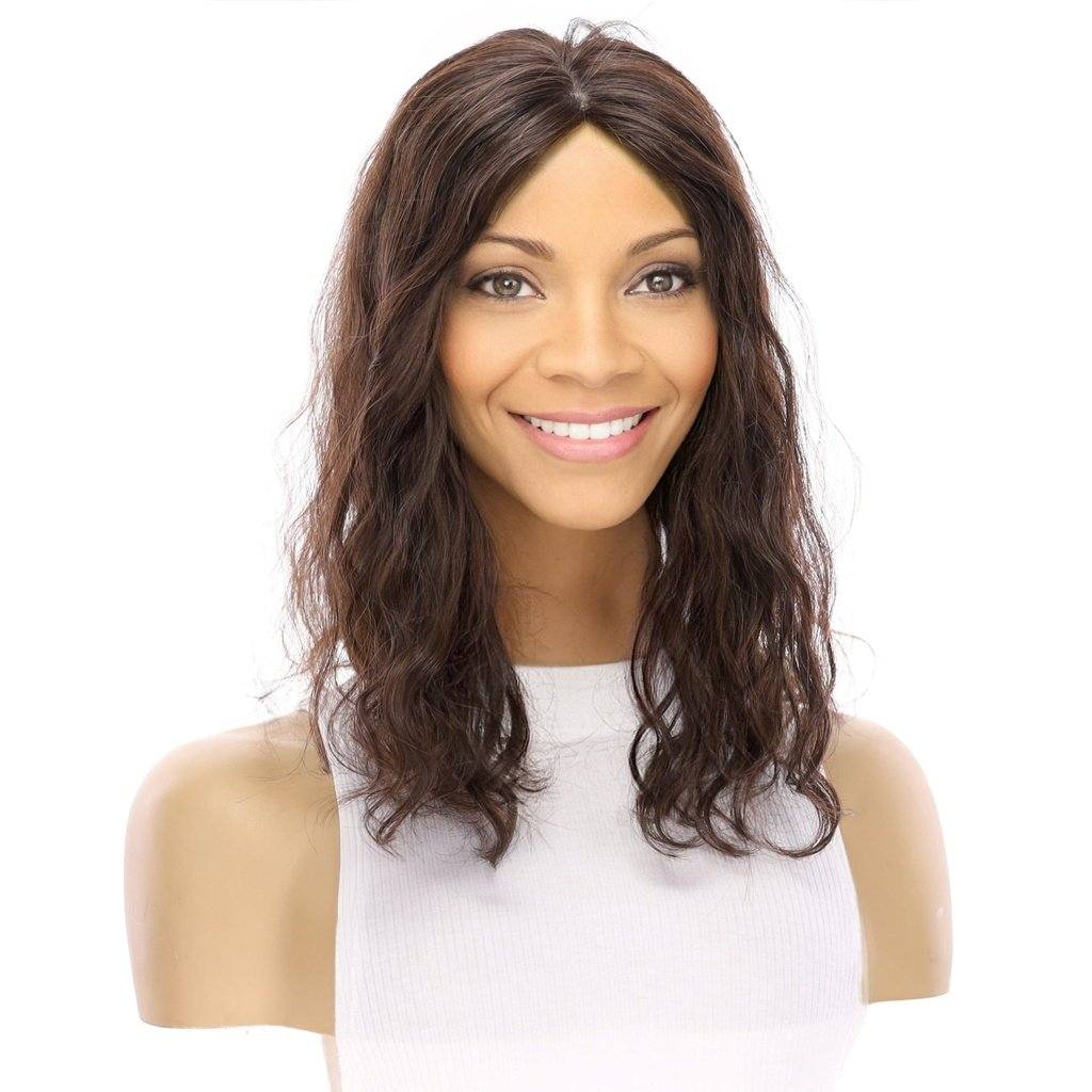 14" Topaz Lace Top Topper Dark Brown Wavy