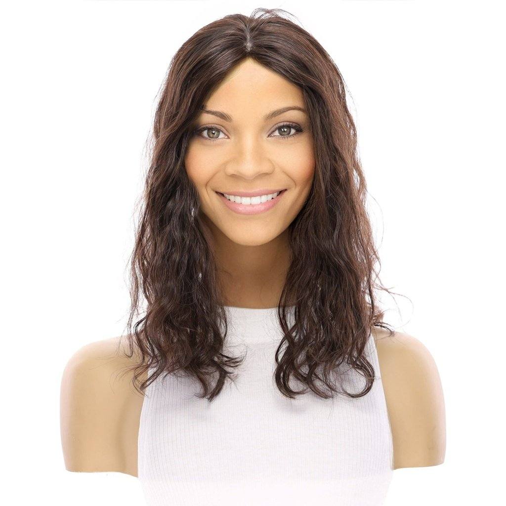 14" Topaz Lace Top Topper Dark Brown Wavy