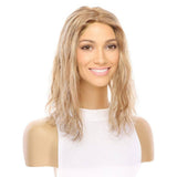 14" Topaz Lace Top Topper Medium Blonde Wavy