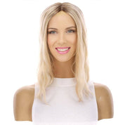 14" Topaz Lace Top Topper Platinum Blonde Wavy