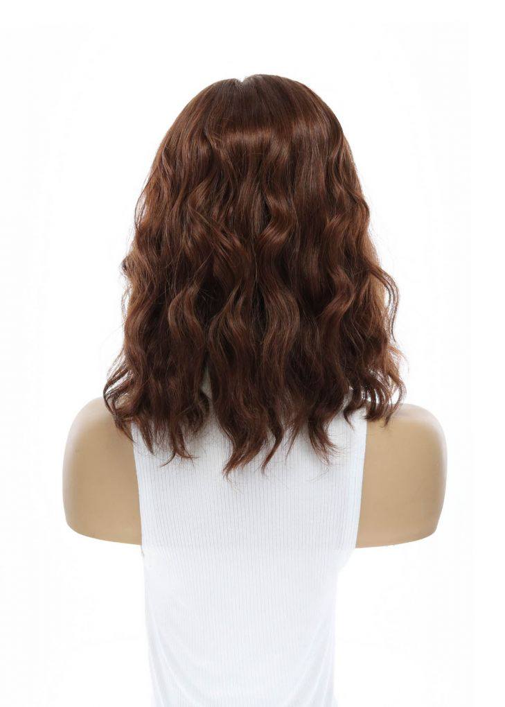 14" Emerald Silk Top Topper Auburn Wavy