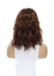 14" Emerald Silk Top Topper Auburn Wavy