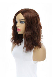 14" Emerald Silk Top Topper Auburn Wavy